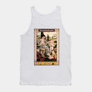 Retro Chinese Family Cigarettes Cigars Tobacco Advertisement Tank Top